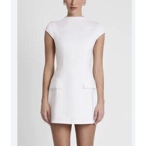 Leau NWOT Cote Cap Sleeve Mini Dress White XL Women’s 12/14